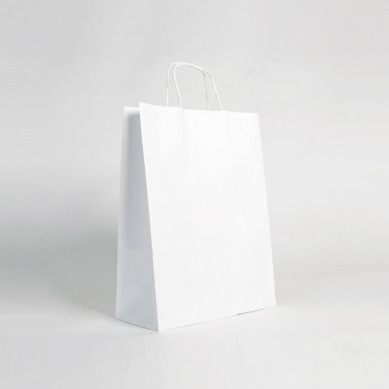 visual Escarpado Salir Bolsa de papel blanca sin asas , Sobre de papel americano blanco .