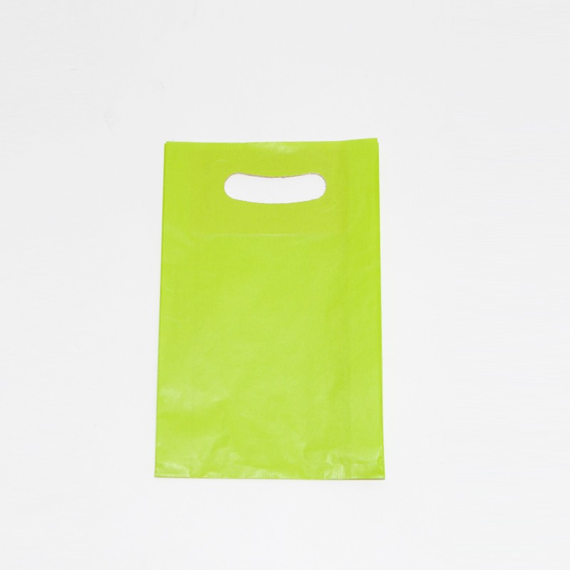 Indirecto Supresión Guinness Bolsa de papel verde pistacho, con asa troquelada papeles de calidad