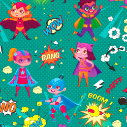 papel regalo pequeños superheroes